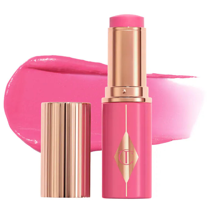 Charlotte Tilbury  Unreal Lip + Cheek Glow Blush Stick with Hyaluronic Acid-PINKY GLOW