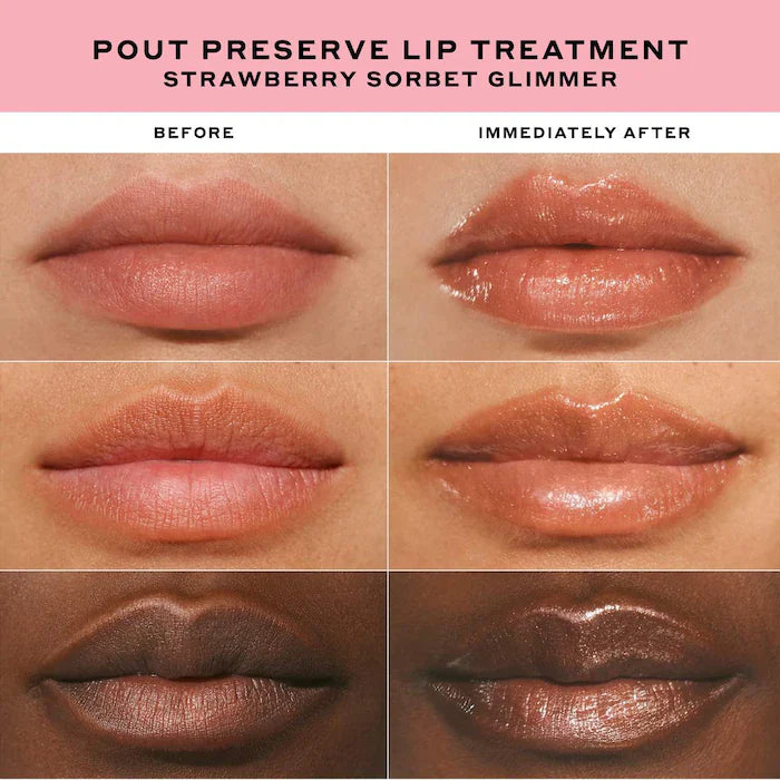 OLEHENRIKSEN  Pout Preserve Hydrating Peptide Lip Treatment-      Color: Strawberry Sorbet Glimmer