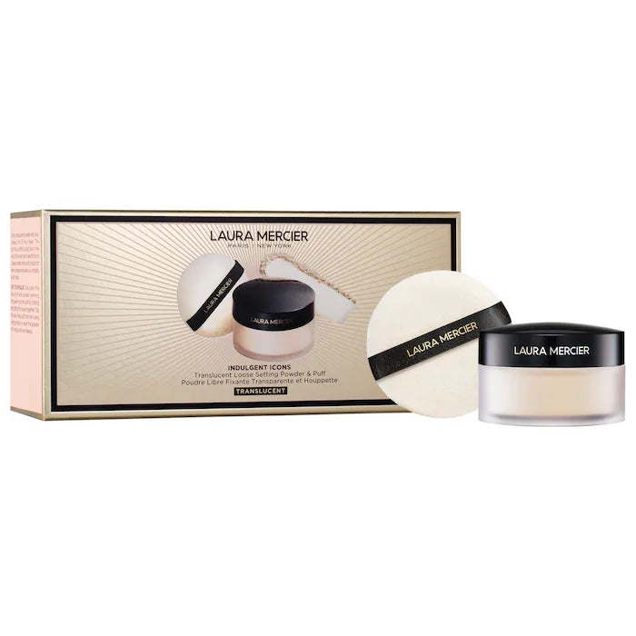 Laura Mercier  Indulgent Icons Translucent Loose Powder & Velour Puff Duo Gift Set
