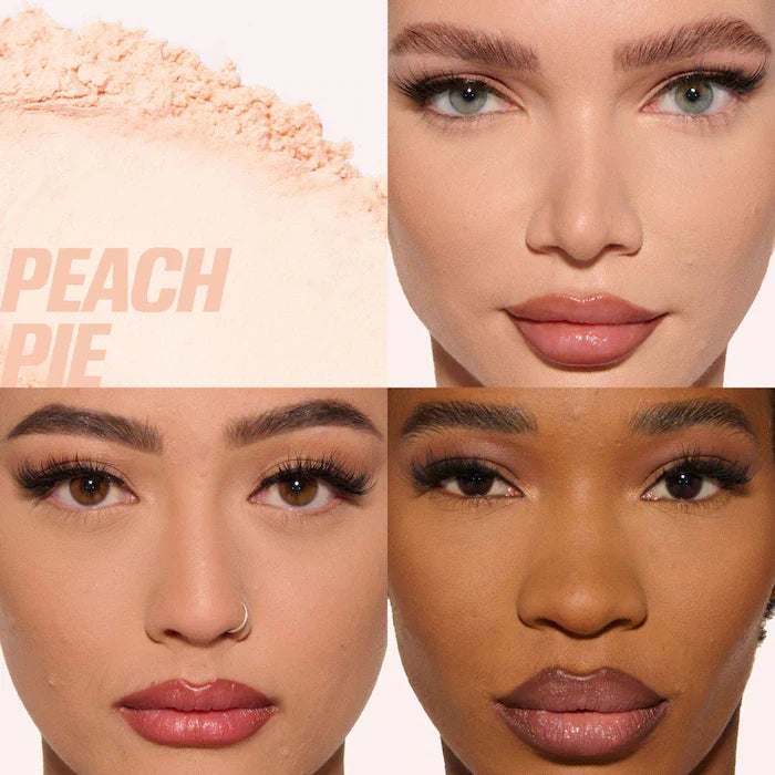 HUDA BEAUTY  Mini Easy Bake Loose Baking & Setting Powder Color: Peach Pie - medium to tan with warm undertones