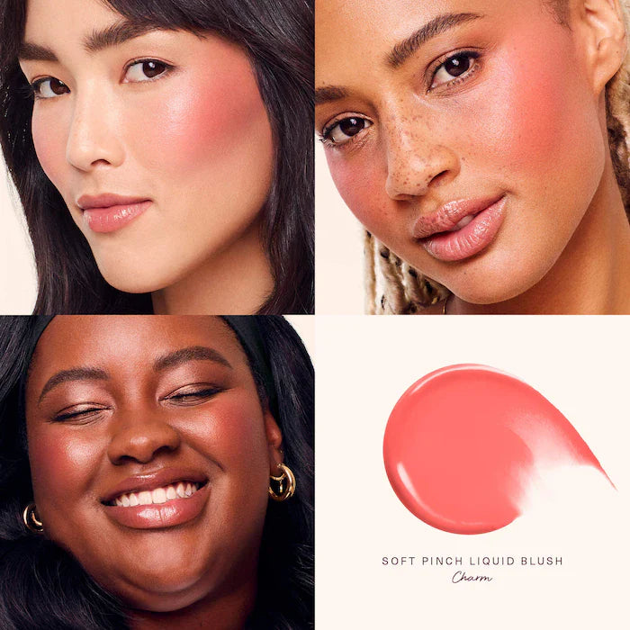 Rare Beauty by Selena Gomez  Mini Soft Pinch Liquid Blush Color: Charm - coral pink