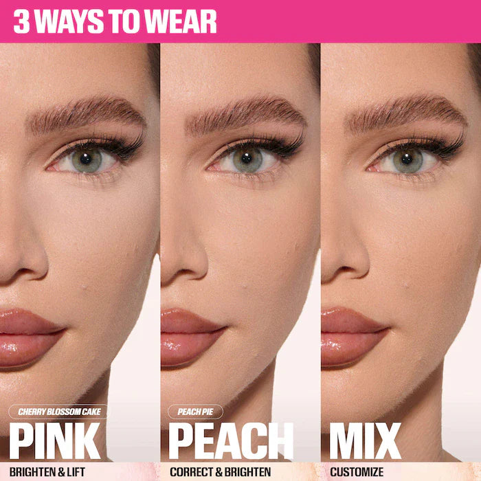 HUDA BEAUTY  Easy Bake Loose Powder Brightening + Correcting Duo-Color: Cherry Peach - cherry blossom cake (sheer soft pink) & peach pie (light peach)