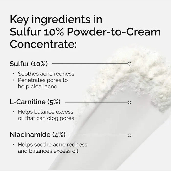 The Ordinary  Sulfur 10% Powder-to-Cream Concentrate Acne Spot Treatment- 5Ml