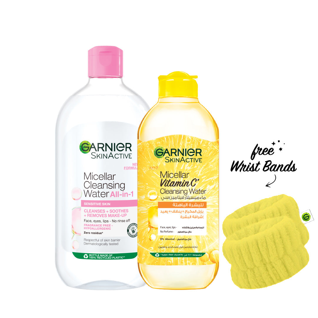 '-15% FREE Wrist Band Garnier 700 mL Classic Micellar Water  + 400mL Vitamin C - Medaid International