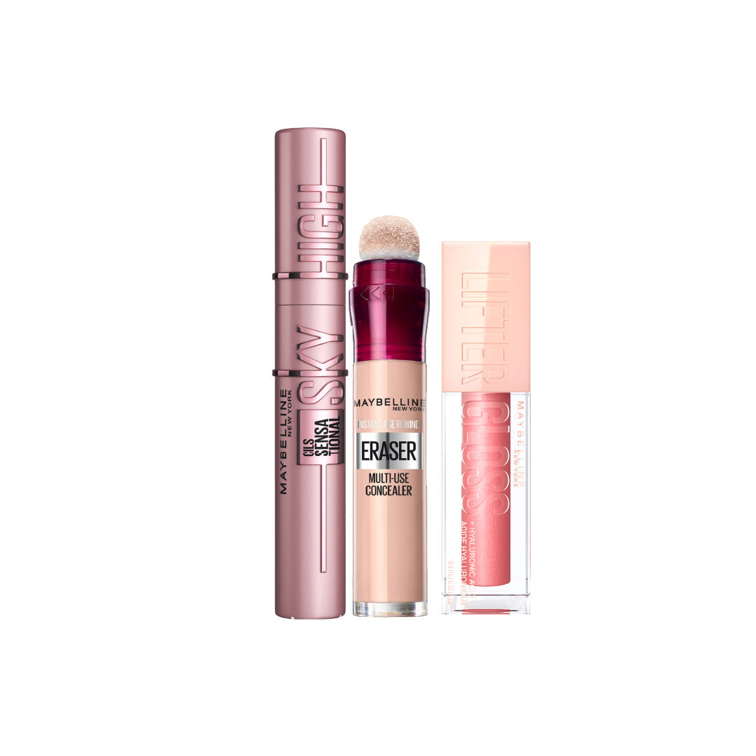Maybelline Mascara x Eraser Concealer x Lifter Lip Gloss - Medaid International