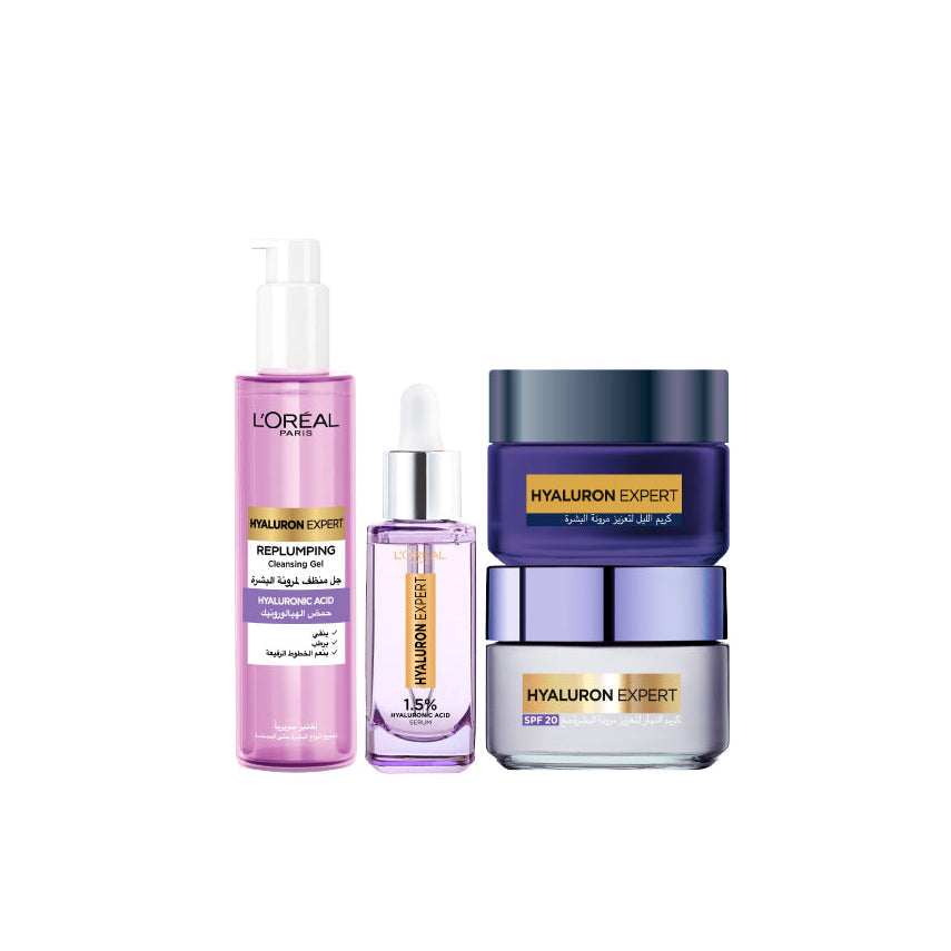 '-20% l'Oreal Paris hyaluron expert gel wash + Serum + Day Cream + Night Cream