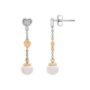 Macys Women's Gold-Tone Cultured Freshwater Pearl Earrings | Macys In Lebanon