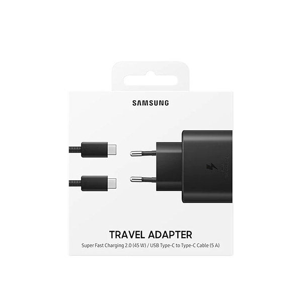 Official Samsung Original 45W PD Adapter, USB-C to USB-C Cable 5A 1M, EP-TA845XWEGAE