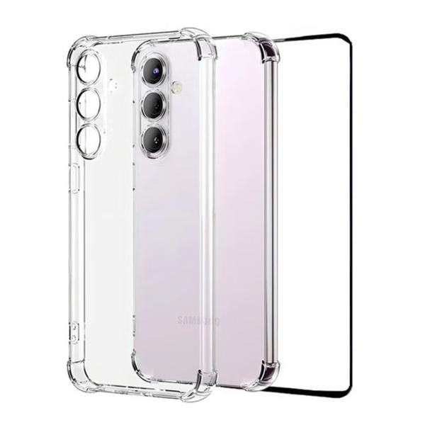Samsung Galaxy A56/A36 5G Protection Set - Clear Shockproof Case + Glass Screen Protector