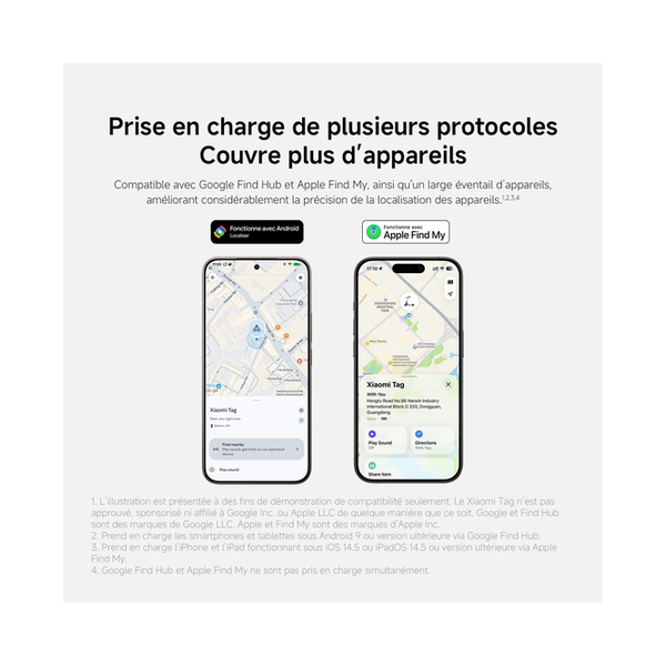Xiaomi Smart Tag, Compatible Apple Find My and Google Android Find Hub, Bluetooth Tracker for Keys, Luggage, Bag, Wallet or Pet, IP67, Over One Year Battery Life, Pack of 1