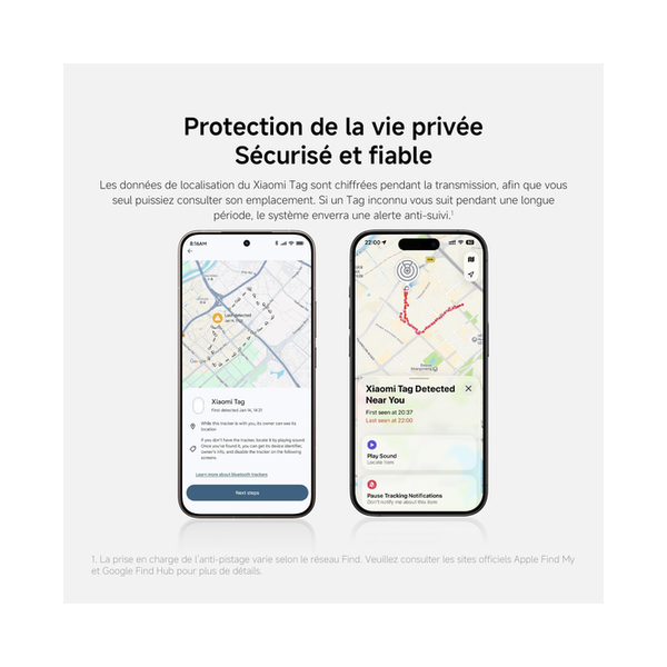 Xiaomi Smart Tag, Compatible Apple Find My and Google Android Find Hub, Bluetooth Tracker for Keys, Luggage, Bag, Wallet or Pet, IP67, Over One Year Battery Life, Pack of 1