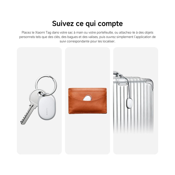 Xiaomi Smart Tag, Compatible Apple Find My and Google Android Find Hub, Bluetooth Tracker for Keys, Luggage, Bag, Wallet or Pet, IP67, Over One Year Battery Life, Pack of 1
