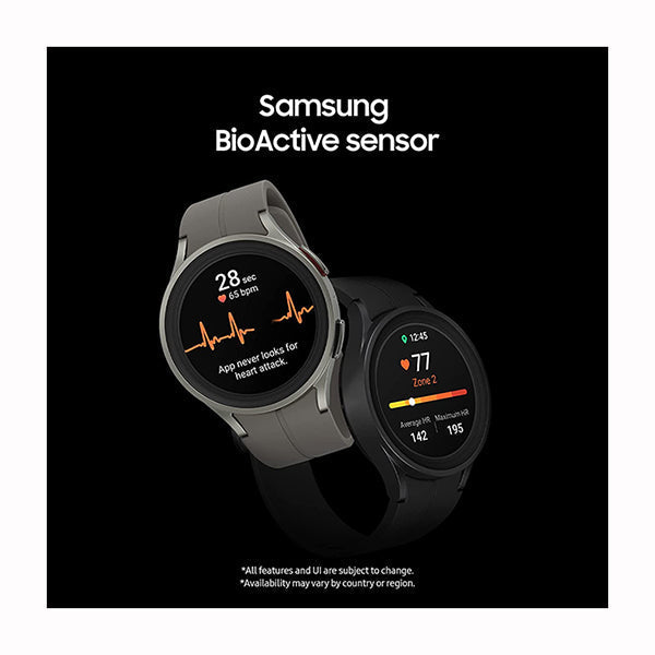 Samsung Galaxy Watch5 Pro 45mm Smartwatch, Body, Health, Fitness & Sleep Tracker, Sapphire Crystal Glass, GPS Route Tracking, Titanium Frame