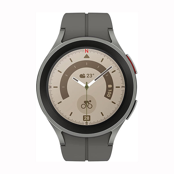 Samsung Galaxy Watch5 Pro 45mm Smartwatch, Body, Health, Fitness & Sleep Tracker, Sapphire Crystal Glass, GPS Route Tracking, Titanium Frame