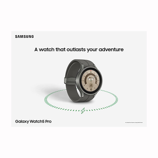 Samsung Galaxy Watch5 Pro 45mm Smartwatch, Body, Health, Fitness & Sleep Tracker, Sapphire Crystal Glass, GPS Route Tracking, Titanium Frame