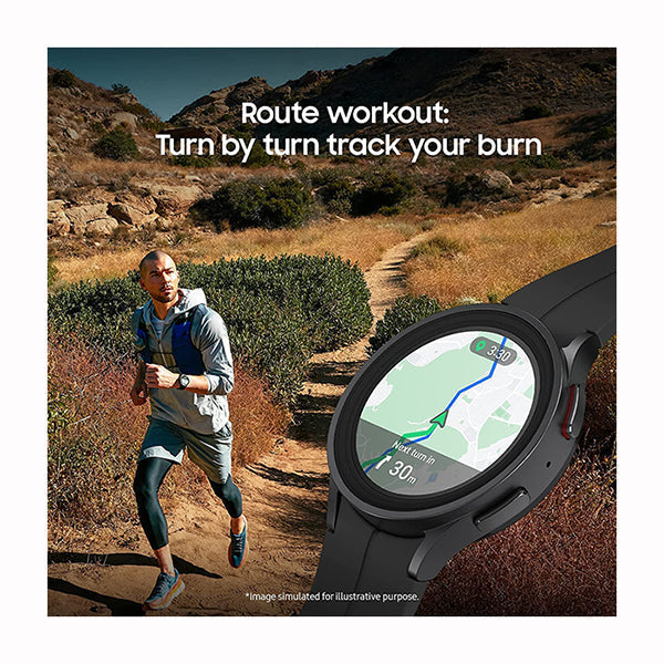 Samsung Galaxy Watch5 Pro 45mm Smartwatch, Body, Health, Fitness & Sleep Tracker, Sapphire Crystal Glass, GPS Route Tracking, Titanium Frame