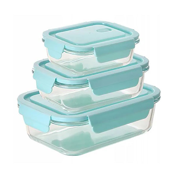 San Ignacio, Set Of 3 Rectangular Food Container - Sg-4631