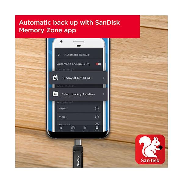 SanDisk 128GB Ultra Dual Drive Go USB Type-C Flash Drive, Black - SDDDC3-128G-G46