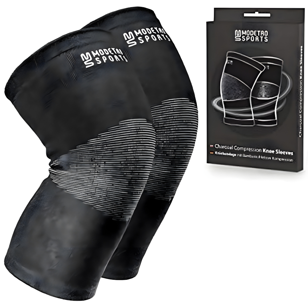 Modetro Sports Knee Compression Sleeves (Pair) - Medium Support