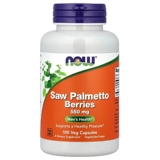 NOW Foods Saw Palmetto Berries 550 mg 100 Veg Capsules