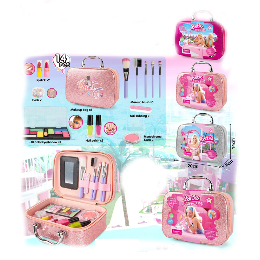 (Net)Barbie Cosmetic Pack Play Make Up Set With Bag Lebanon