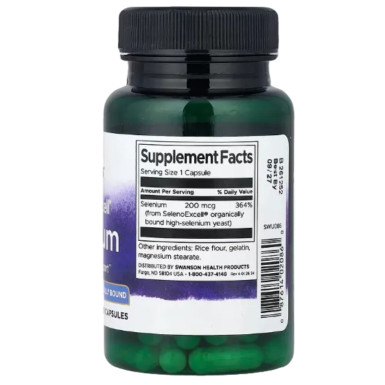 Swanson Vitamins, SelenoExcell®, Selenium, 200 mcg, 60 Capsules