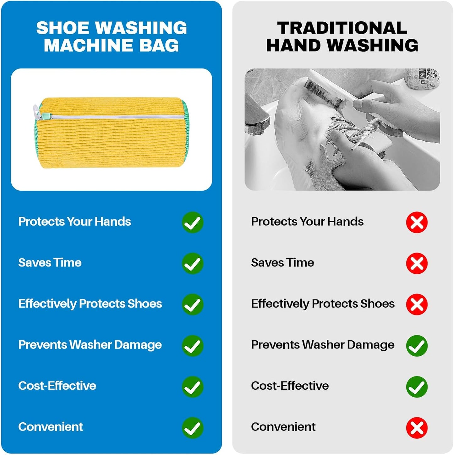Laundry Shoe Bags – Machine-Washable Sneaker Cleaning Pouches