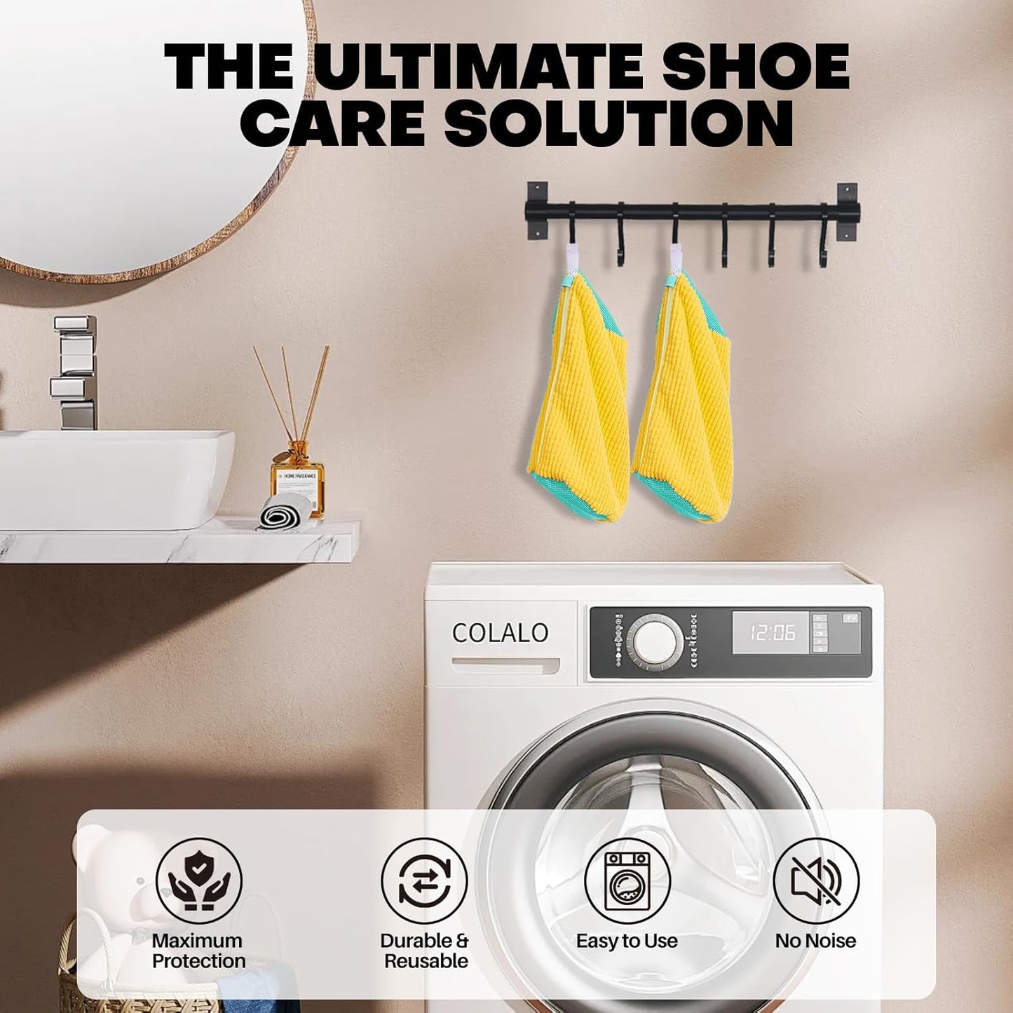 Laundry Shoe Bags – Machine-Washable Sneaker Cleaning Pouches