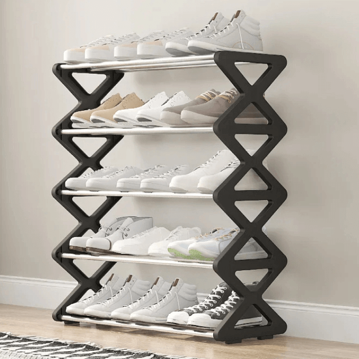 Shoe Rack Storage | Space Saver Black - Medaid International