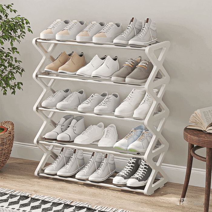 Shoe Rack Storage | Space Saver Black - Medaid International