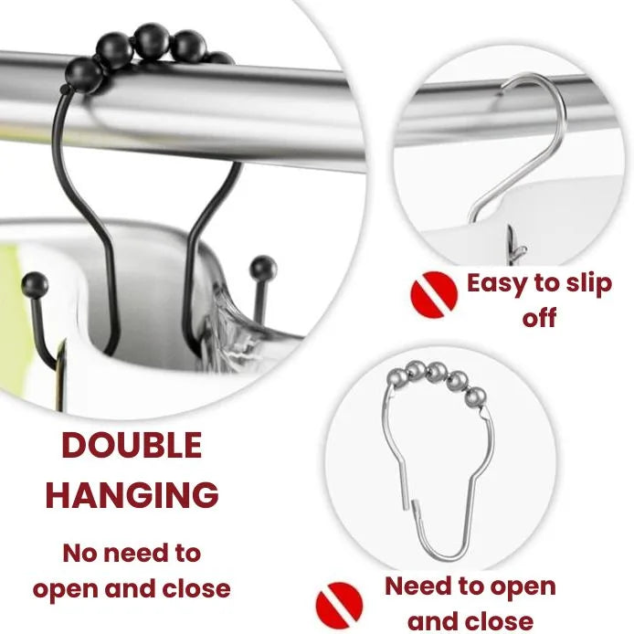 Shower Curtain Hooks (12 Pieces)