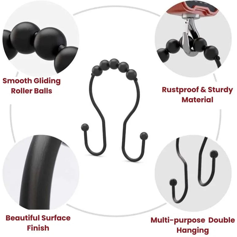 Shower Curtain Hooks (12 Pieces)