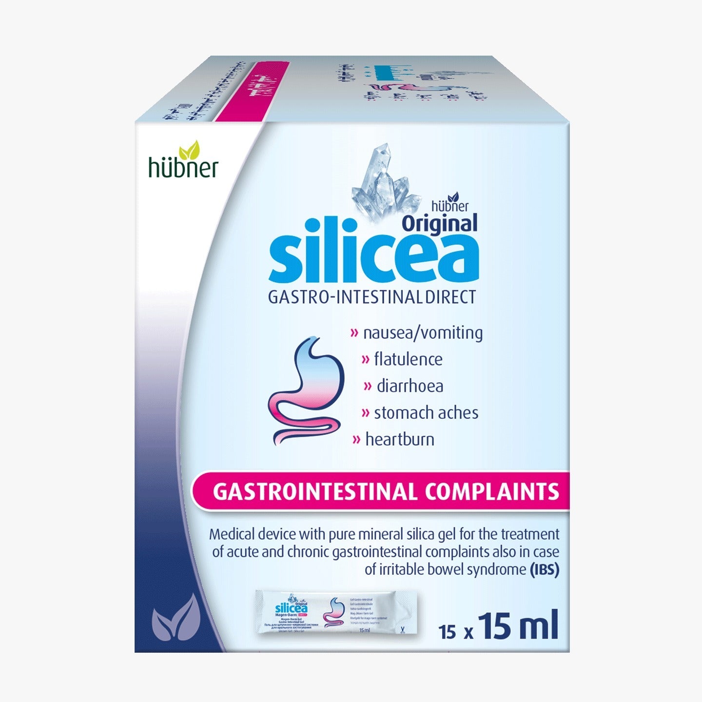 Hubner Original Silicea® Gastro-Intestinal Direct Gel 15x15ml
