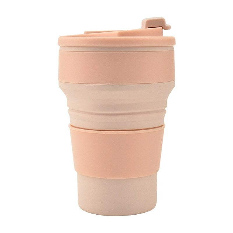 500 Ml Silicone Folding Water Cup Portable Travel Sports Cup Outdoor Camping Portable Folding Coffee