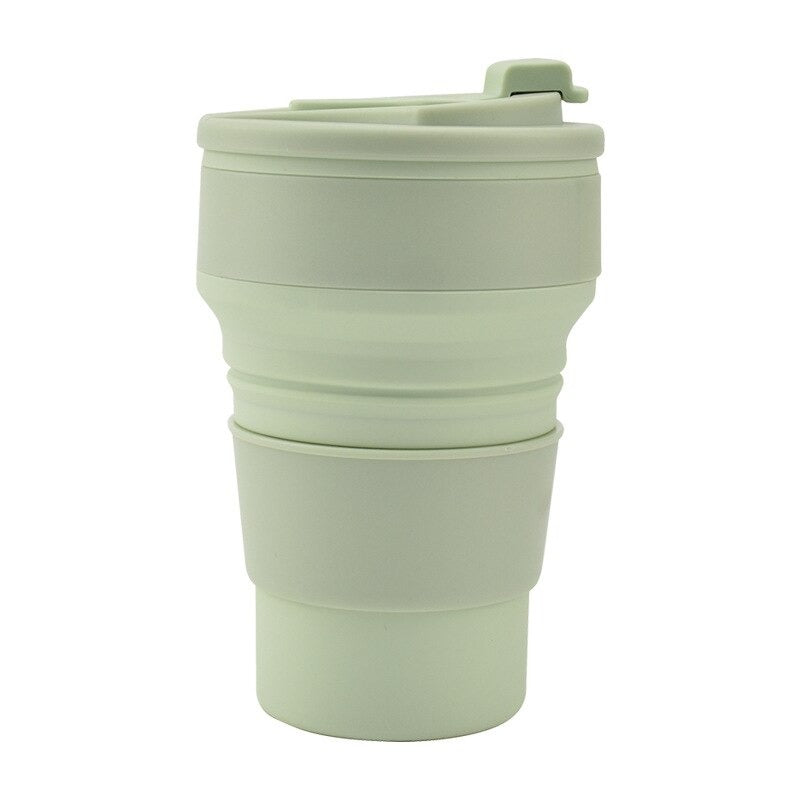 500 Ml Silicone Folding Water Cup Portable Travel Sports Cup Outdoor Camping Portable Folding Coffee