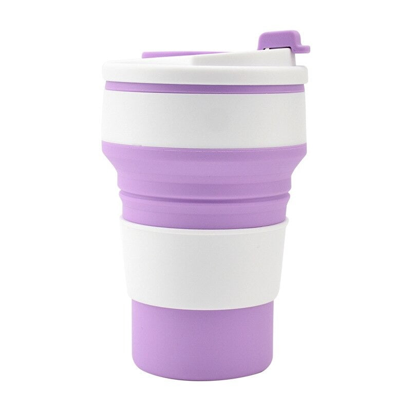 500 Ml Silicone Folding Water Cup Portable Travel Sports Cup Outdoor Camping Portable Folding Coffee