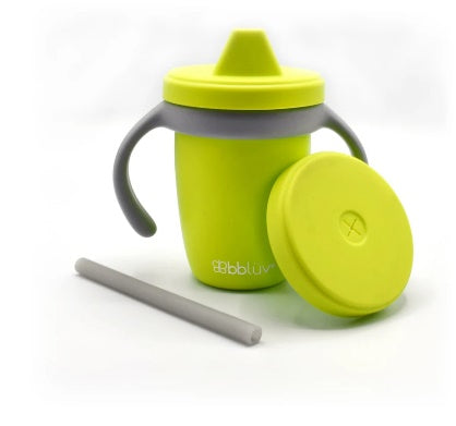BBLUV - Kup Convertible Silicone Sippy Cup - Lime