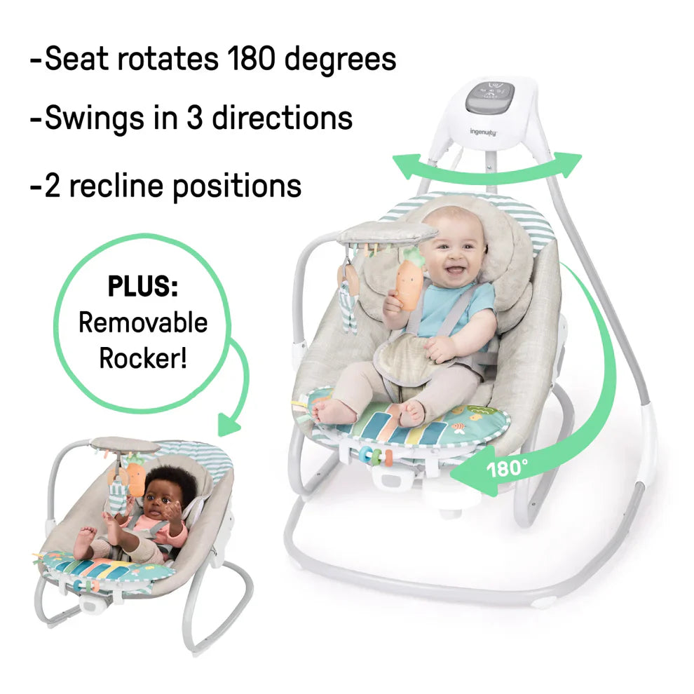 Kids2 - Ingenuity GWM Sc Piano Playtime Swing Rocker - Silver