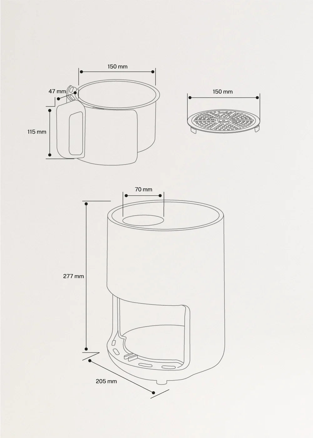 CREATE AIR FRYER oil-free air fryer