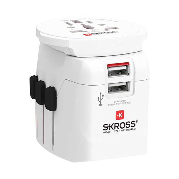 Skross 1302470 Travel adapter Pro Light USB (2xA) -World