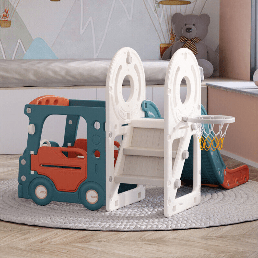 Smile Bus Slide Indoor Outdoor kids Activity Center