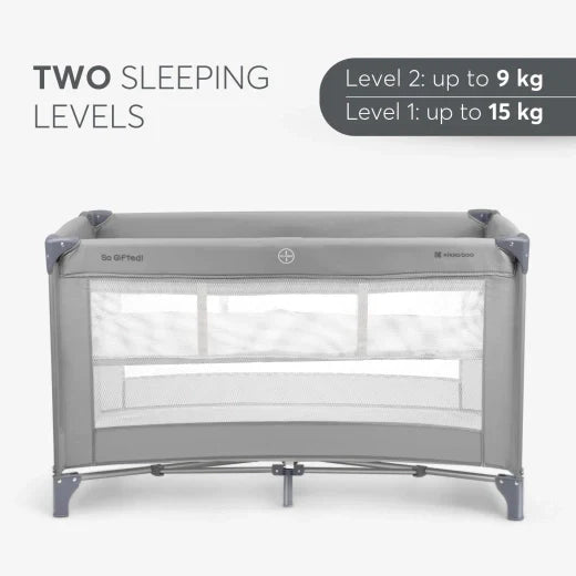 Kikkaboo - Baby Cot 2 Levels - So Gifted - Grey - 2023