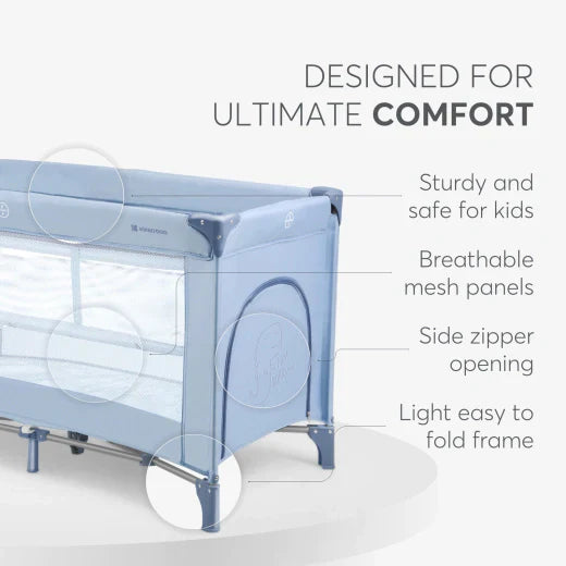Kikkaboo - Baby Cot 2 Levels - So Gifted - Blue - 2023