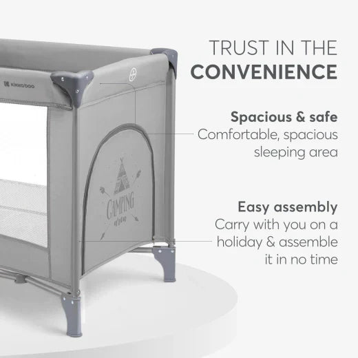 Kikkaboo - Baby Cot 2 Levels - So Gifted - Grey - 2023