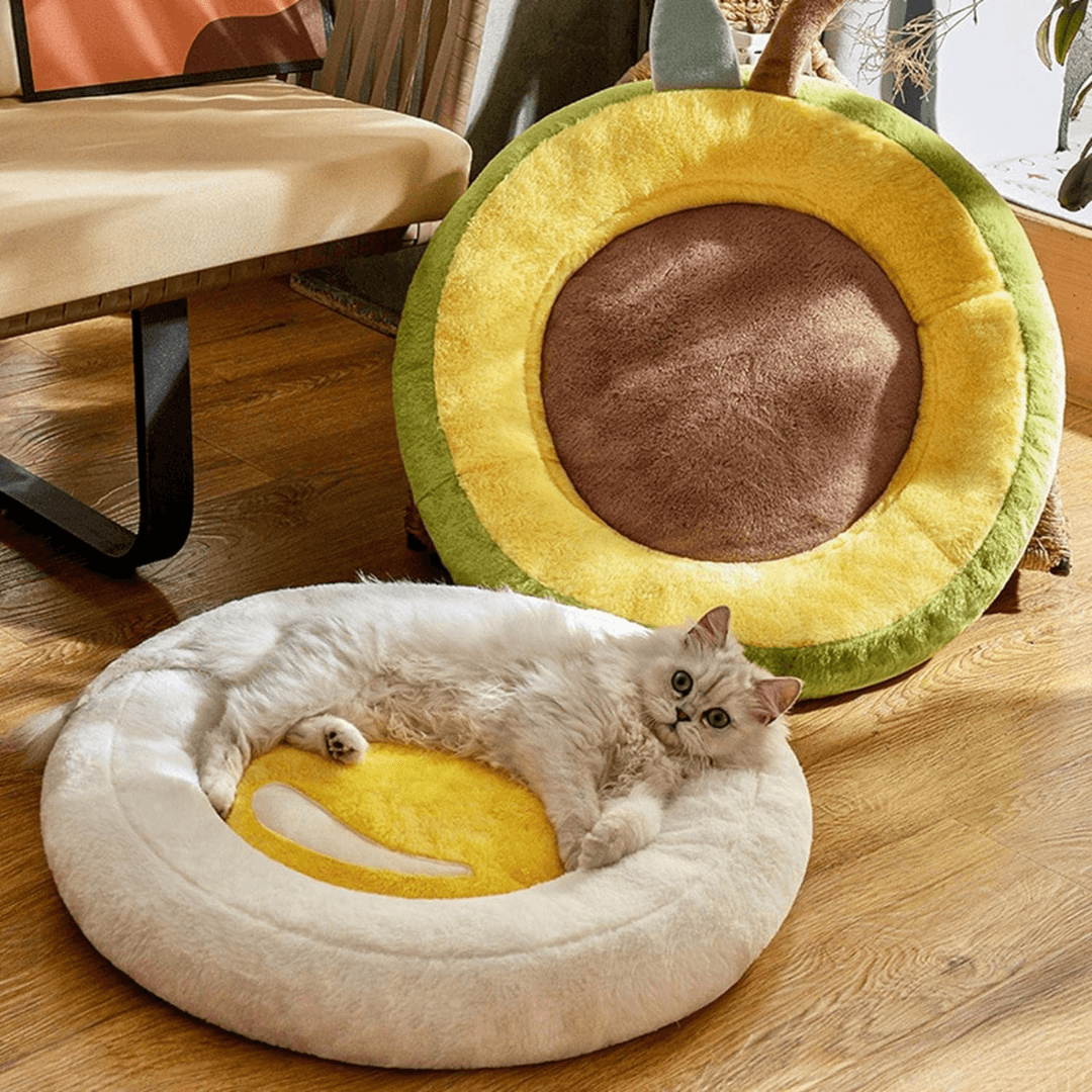 Soft Plush Cat Calming Bed Warm Fluffy Basket Round House Lebanon"
