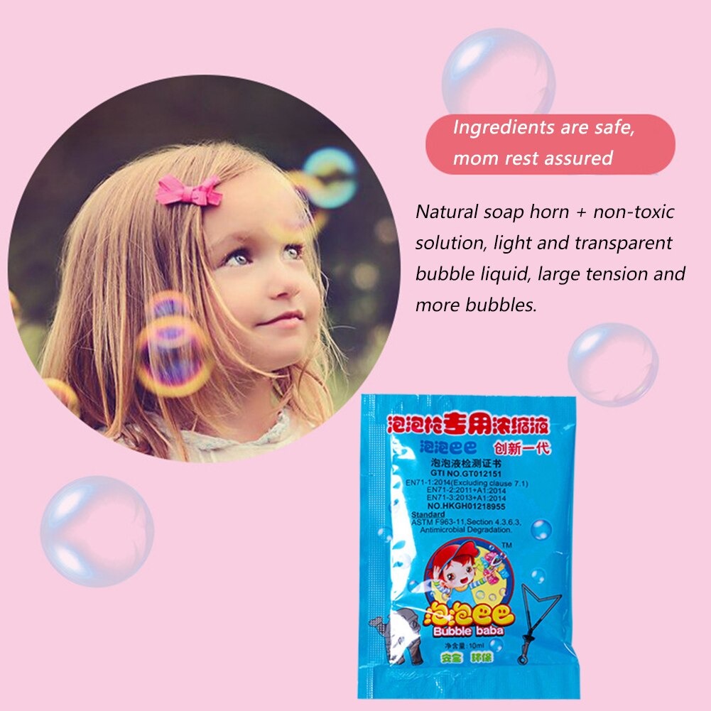 10 pcs 100 ml Concentrated Bubble Machine Gun Solution Just Add Water Refill