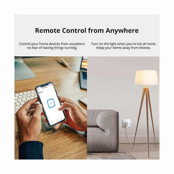 SONOFF S26R2 Smart Socket, Power Socket Smart Plug, Wifi Socket, Works With Amazon Alexa, Echo, Echo Dot, Google Home and IFTTT to Control Your Device Anytime, Anywhere