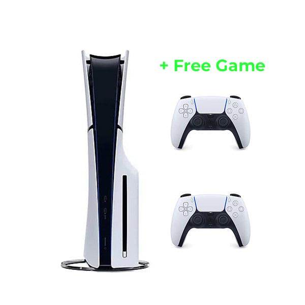 PlayStation 5 Console Slim European + 2 x Dualsense Wireless Controllers + 1 Free Game