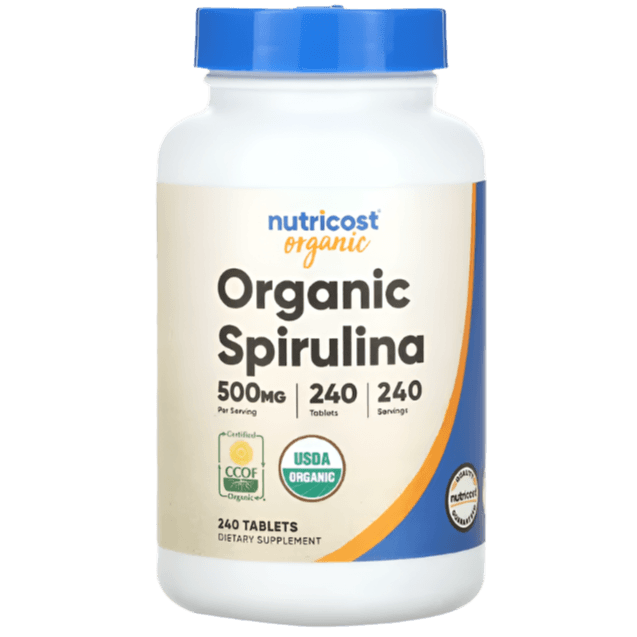 Nutricost Organic Spirulina – 500mg (240 Tablets)