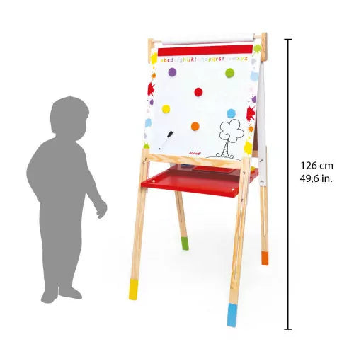 Janod - Splash Adjustable Easel - Wood
